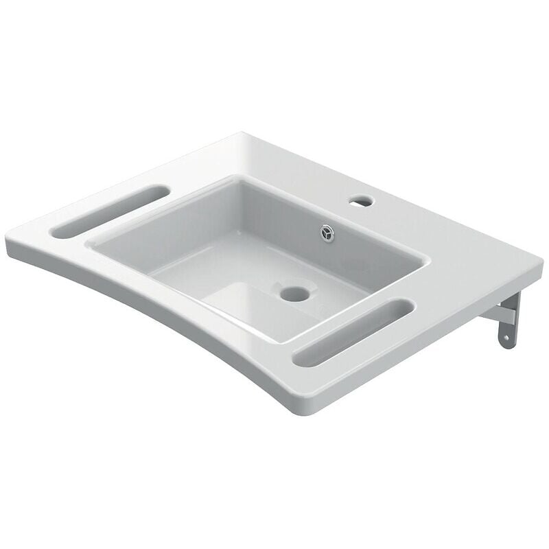 Vasque pmr de synthèse Onyx blanc 600 x 480 x 130 mm AKW international