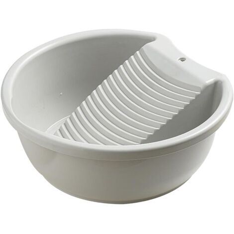 Lavabo estilo tabla de lavar: un producto ligero para la lavandería, adecuado para lavar camisas, pantalones y blusas (gris).