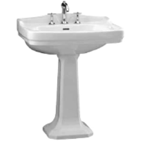 Lavabo Ethos sospeso/su colonna cm. 60x51 monoforo bianco lucido
