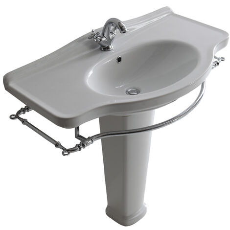 Lavabo Ethos sospeso/su colonna o su mobile cm. 95x44 monoforo