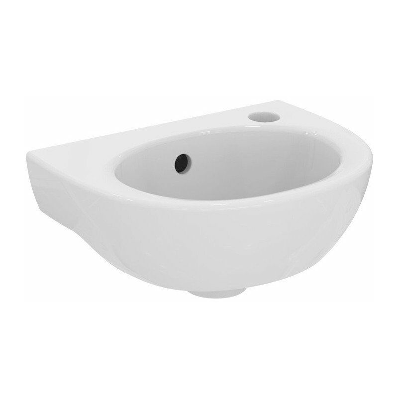 

Lavabo EUROVIT con orificio para grifería derecha, con rebosadero, 350 x 260 blanco IDEAL STANDARD