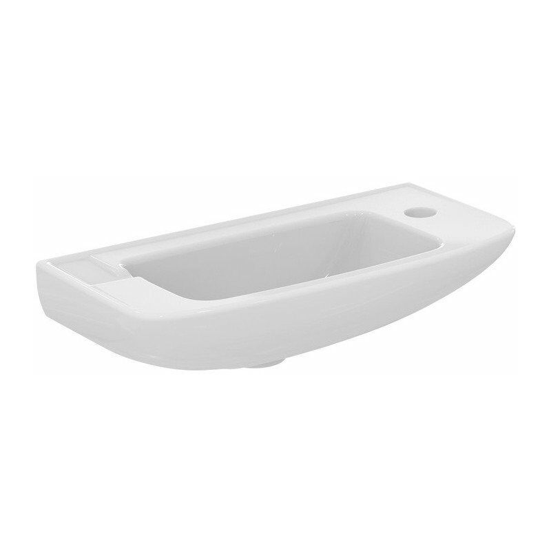 

Lavabo EUROVIT con orificio para grifería derecha, sin rebosadero, 500 x 23 blanco IDEAL STANDARD