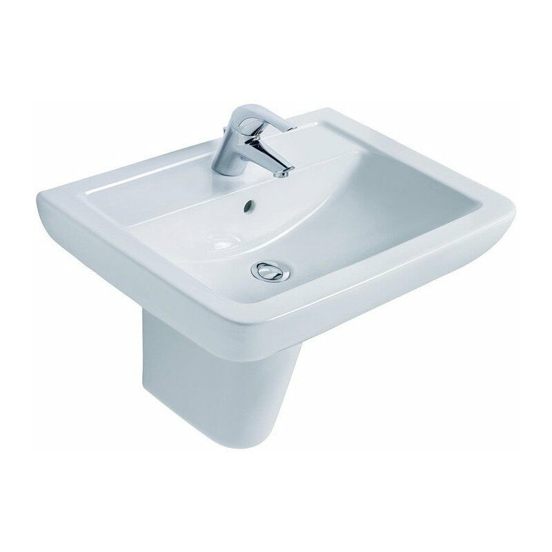 

Lavabo EUROVIT PLUS cuadrado 600 mm blanco STANDARD - Ideal