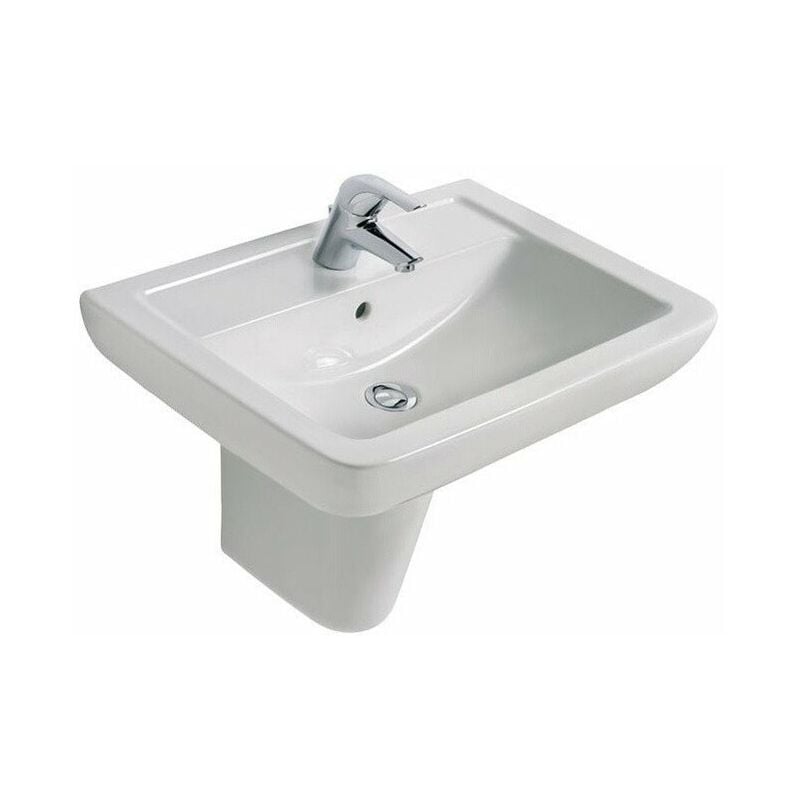 

Lavabo EUROVIT PLUS cuadrado 650 mm blanco STANDARD - Ideal