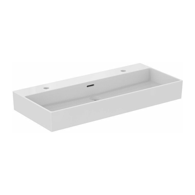 

Lavabo EXTRA 1000x450x150mm blanco con Plus 2 orificios para grifería, con rebosadero STANDARD - Ideal