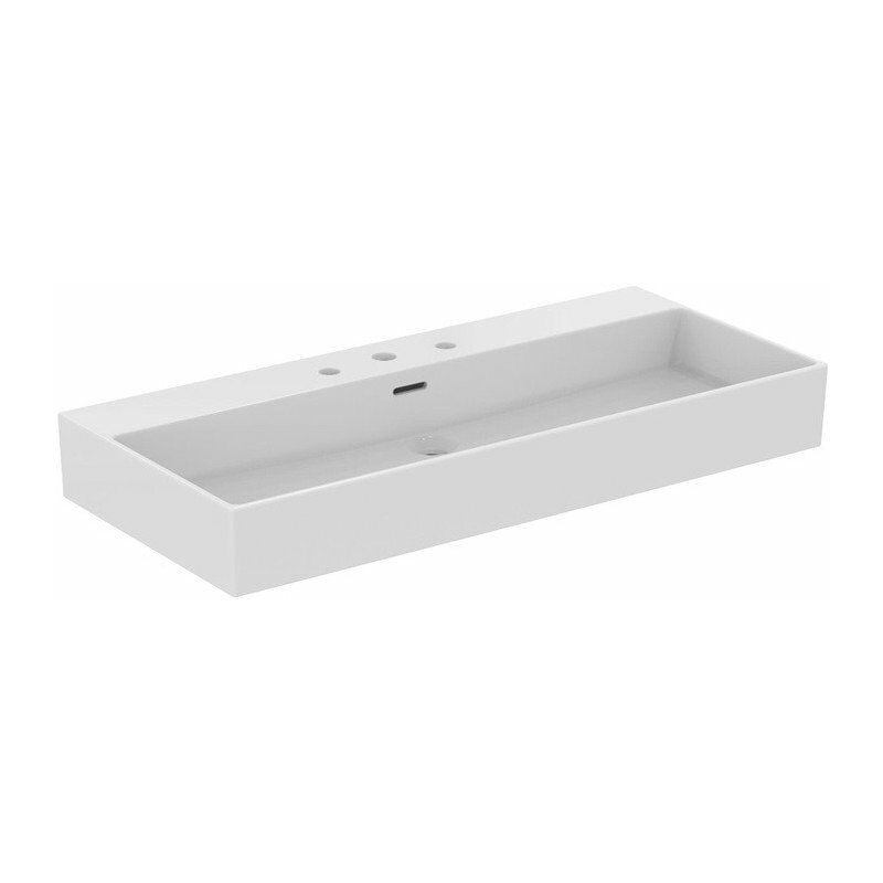 

Lavabo EXTRA 1000x450x150mm blanco con Plus 3 orificios para grifería, con rebosadero STANDARD - Ideal