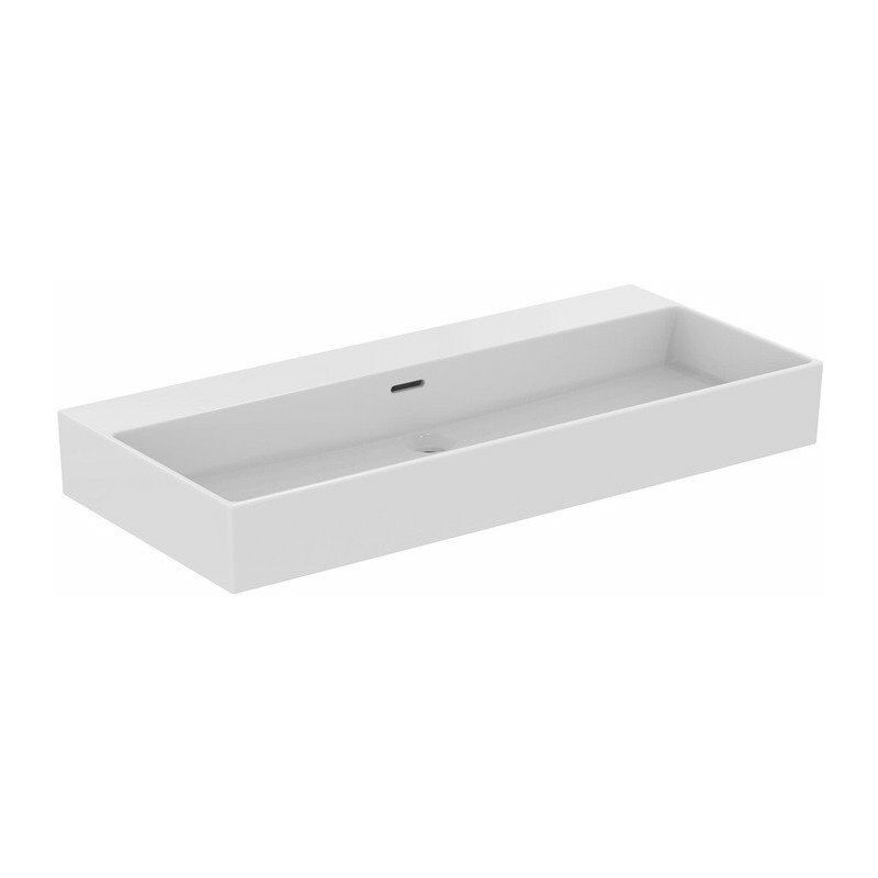 

Lavabo EXTRA 1000x450x150mm blanco con Plus sin orificio para grifería, con rebosadero STANDARD - Ideal