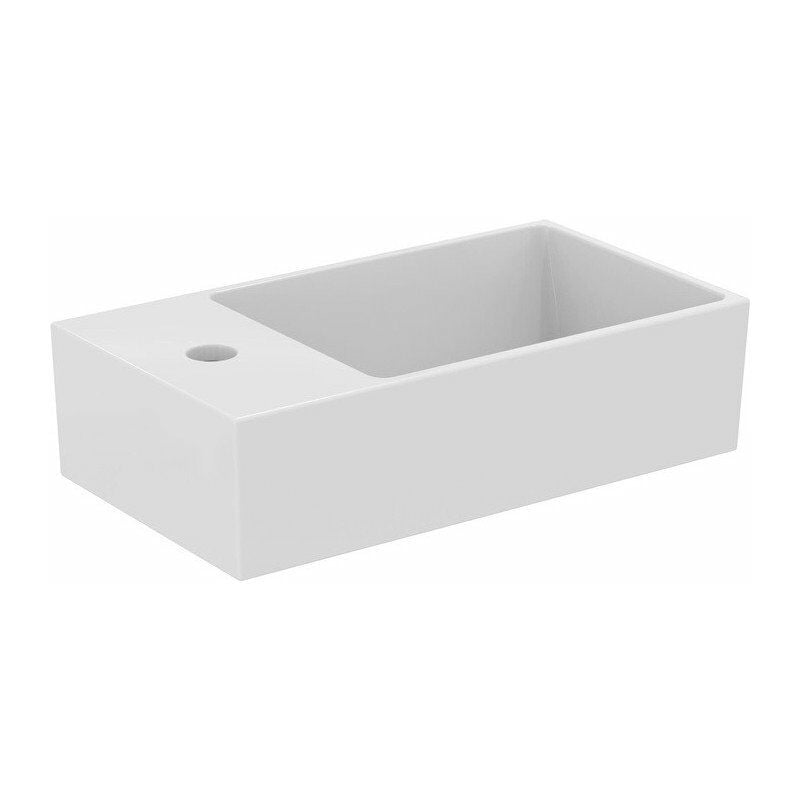 

Lavabo EXTRA 450x250x150mm, balda izquierda blanca con 1 orificio para grifería IdealPlus, con rebosadero IDEAL STANDARD