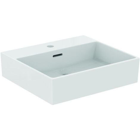 Lavabo EXTRA 500x450x150mm blanc 1 trou robinetterie, avec trop-plein IDEAL STANDARD
