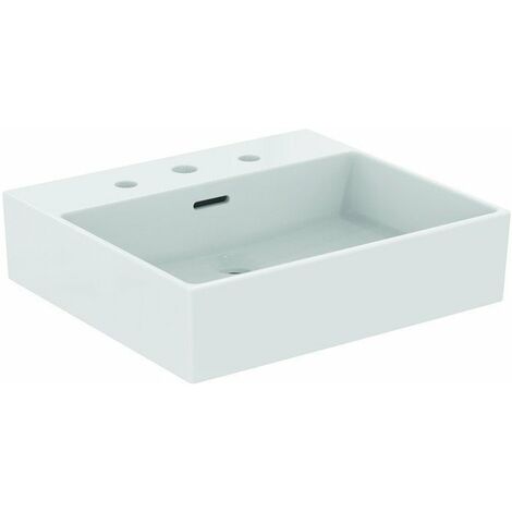 Lavabo EXTRA 500x450x150mm blanco 3 orificios para grifería, con rebosadero IDEAL STANDARD