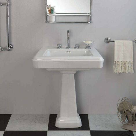 Lavabo rétro en céramique 75 cm - Fifties