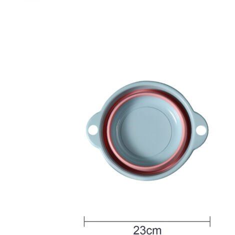 [Lavabo Folding] Doublé PP-TPR Bassine Portative pour Linge, Bébé, Végétaux - 4CM D'Épaisseur Bleu