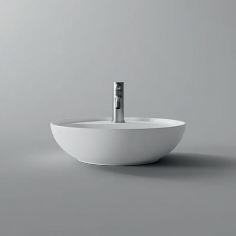 Lavabo Form appoggio salvaspazio diam. 45 tondo monoforo in