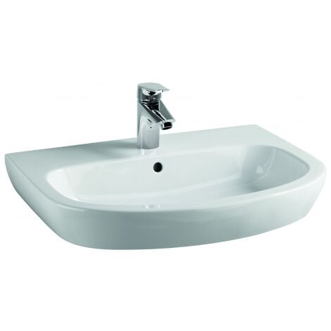 Lavabo FORMAT Pro 55x44cm. blanc. 1 trou robinetterie. avec débordement