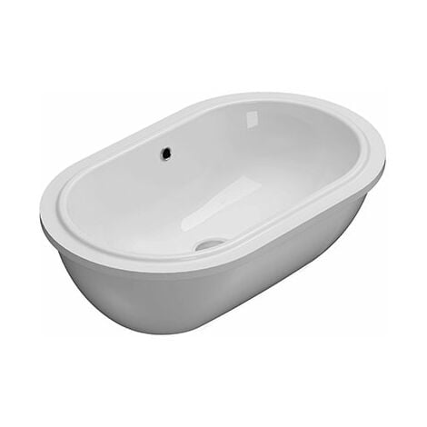 Lavabo Forty3 sottopiano cm. 60x37 ovale in ceramica bianco