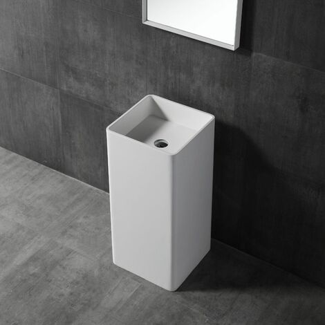 Lavabo free standing magnus artificial stone bianco opaco matt confezione 1