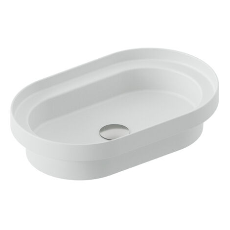 Lavabo Fuori Scala appoggio/incasso cm. 58x35 in ceramica bianco