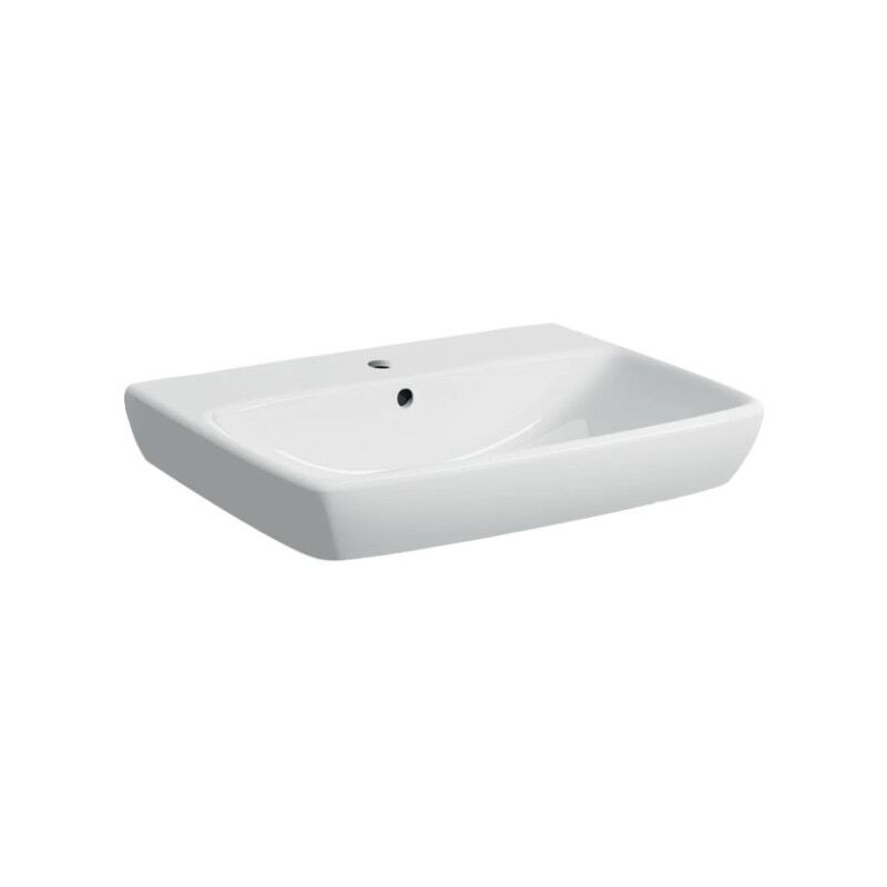 Geberit - Vasque 65 cm blanc brillant Selnova Square - Senza colonna