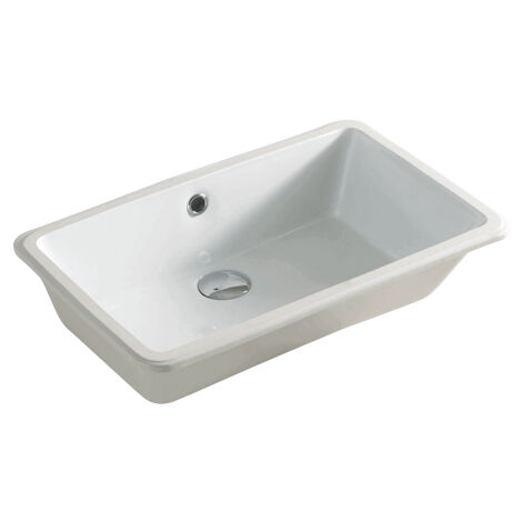 Lavabo Gea incasso sottopiano cm. 53x34,5 in ceramica bianco