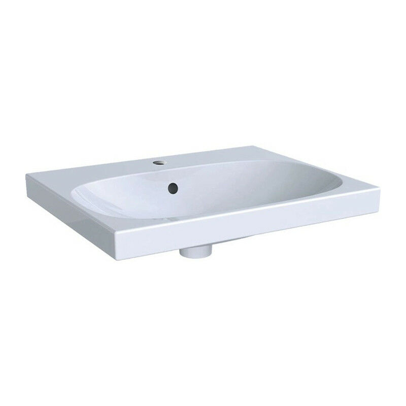 

ACANTO Lavabo 600x480mm con orificio para grifería con rebosadero blanco con KeraTect - Geberit