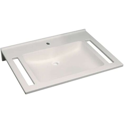 Lavabo Geberit AGILO 700x550mm blanco con abertura