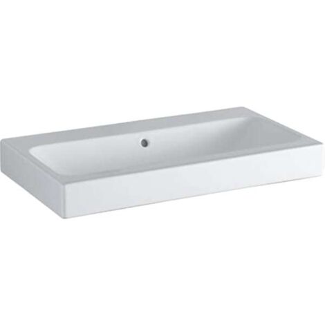 Lavabo Geberit iCon, 75x48,5cm, senza foro per rubinetteria, Bianco