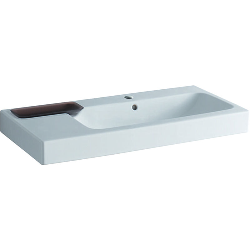 

Lavabo iCon 90x48,5cm blanco, 124195 con cubeta decorativa a la izquierda, color: Blanco, con KeraTect - 124195600 - Keramag