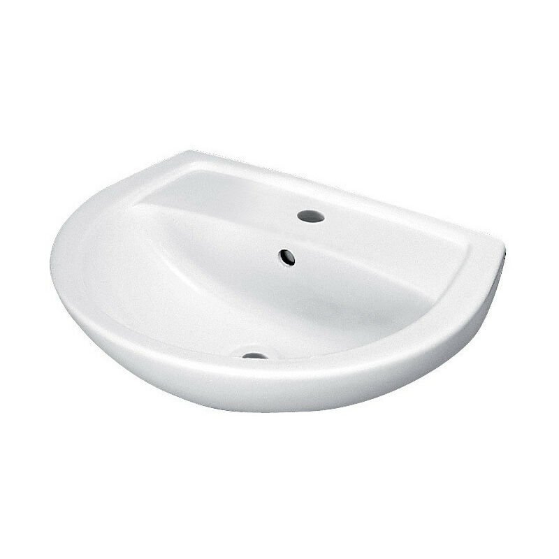 

Lavabo Geberit PARIS 650x490mm con orificio para grifería y rebosadero we