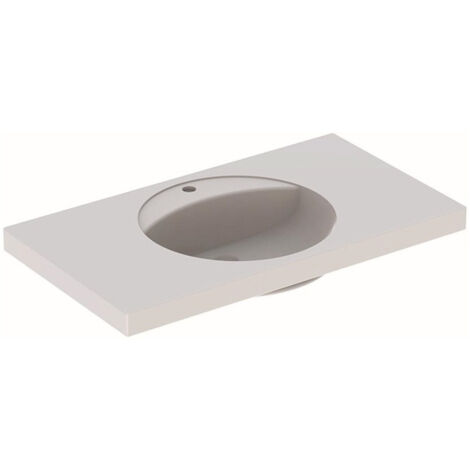 Lavabo Geberit PRECIOSA 1000x550mm avec trou pour robinet sans trop plein blanc KT