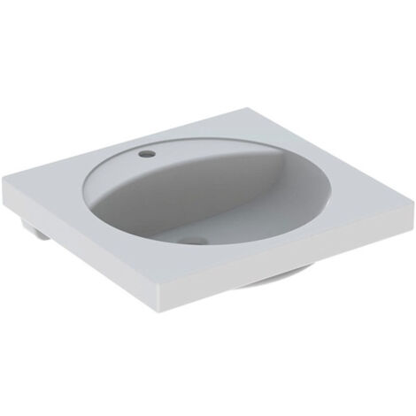 Lavabo Geberit PRECIOSA 600x550mm avec trou pour robinet sans trop plein blanc KT