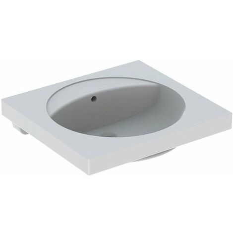 Lavabo Geberit PRECIOSA 600x550mm senza foro rubinetto con troppopieno we