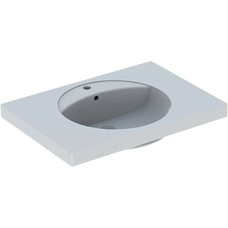 Lavabo Geberit PRECIOSA 800x550mm avec trou pour robinetavec trop plein blanc KT