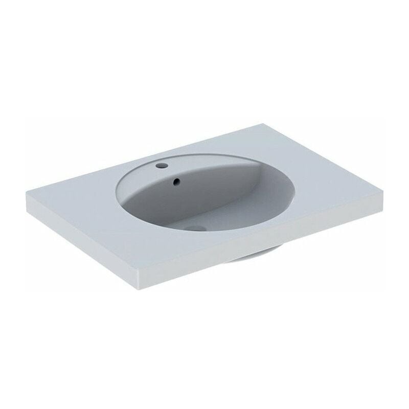 

Lavabo Geberit PRECIOSA 800x550mm con orificio para grifería con rebosadero blanco KT