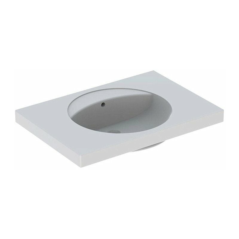 

Lavabo Geberit PRECIOSA 800x550mm sin orificio para grifería con rebosadero blanco KT
