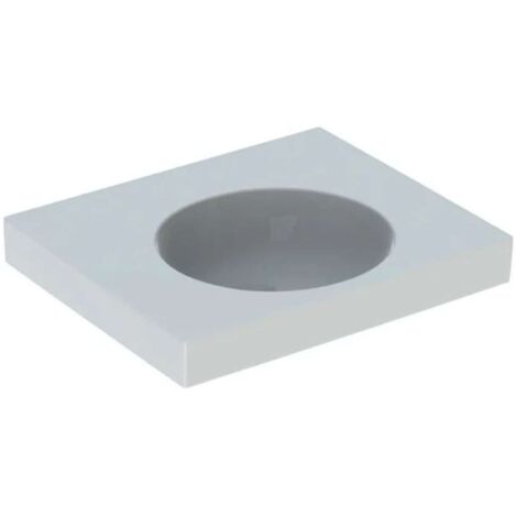 Lavabo Geberit PRECIOSA II 600x500mm sin orificio para grifería sin rebosadero we