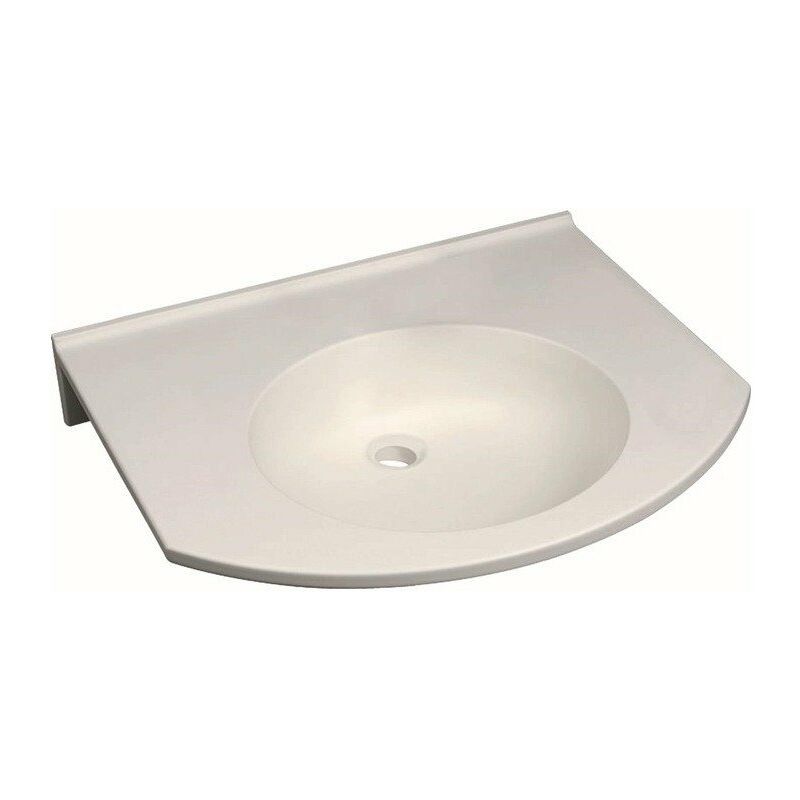 

Lavabo Geberit PUBLICA 600x550mm sin orificio para grifería sin rebosadero sin escotadura we