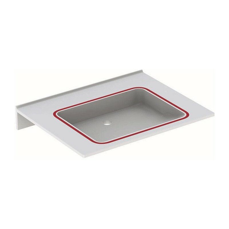 

Lavabo Geberit PUBLICA 700x550mm sin orificio para grifería sin rebosadero sin escotadura we