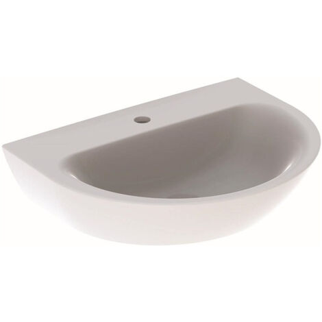 Lavabo Geberit RENOVA avec trou pour robinet sans trop plein 650x500mm blanc