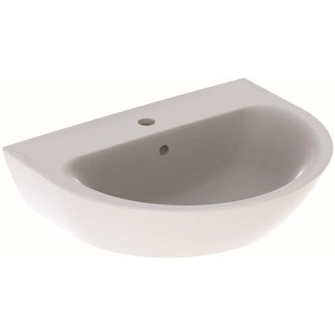 Lavabo Geberit RENOVA avec trou pour robinetavec trop plein 600x480mm blanc