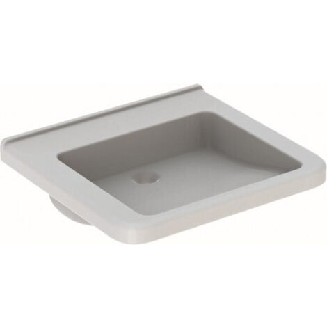Lavabo Geberit Renova Comfort Square 60x55cm ss trou rob. ss trop-plein Blc - GEBERIT 128661000