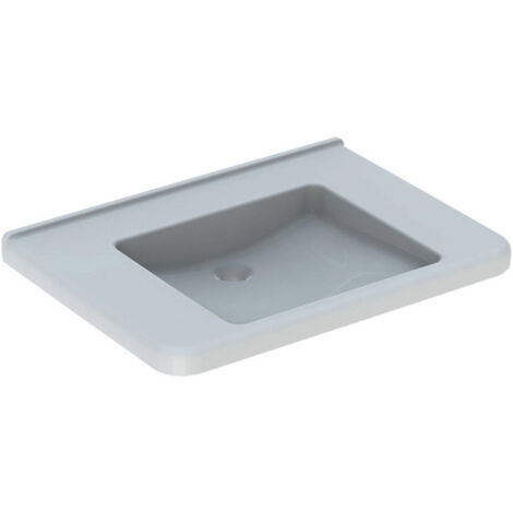 Lavabo Geberit RENOVA COMFORT SQUARE 750x550mm ufahrb sans trou de robinetterie blanc