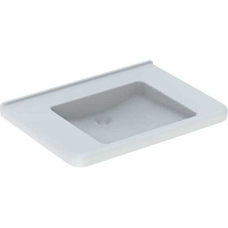 Lavabo Geberit RENOVA COMFORT SQUARE 750x550mm ufahrb senza foro rubinetto bianco KT