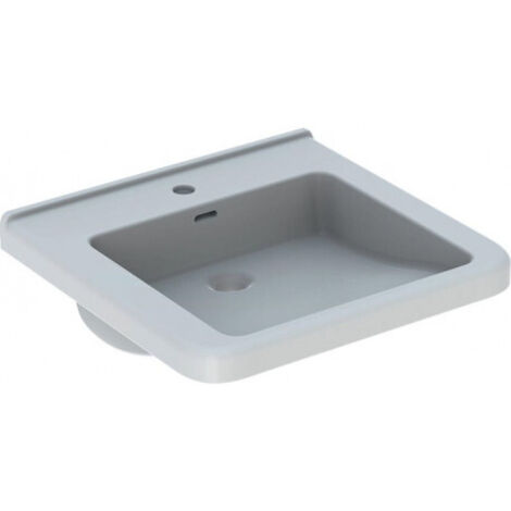 Lavabo Geberit Renova Comfort Square adapté PMR 55x52.5cm Blc - GEBERIT 128555000