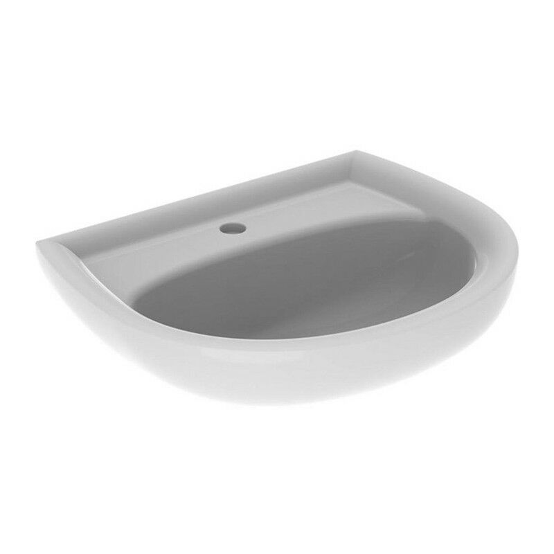 

Lavabo Geberit RENOVA 550x450mm con orificio para grifería sin rebosadero we