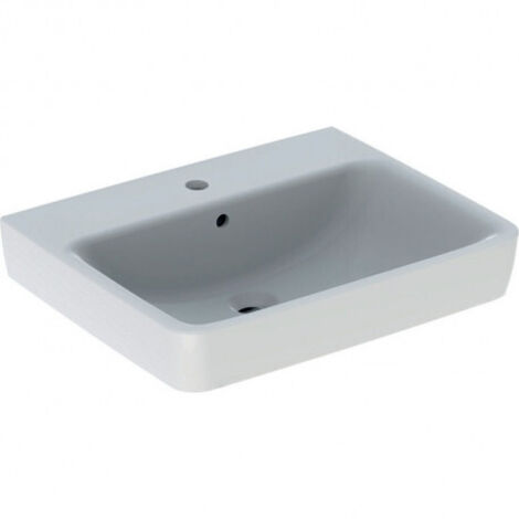 Lavabo Geberit RENOVA PLAN avec trou pour robinet avec trop-plein 600x480mm blanc
