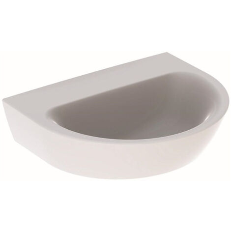 Lavabo Geberit RENOVA sans trou de robinetterie sans trop plein 550x450mm blanc KT