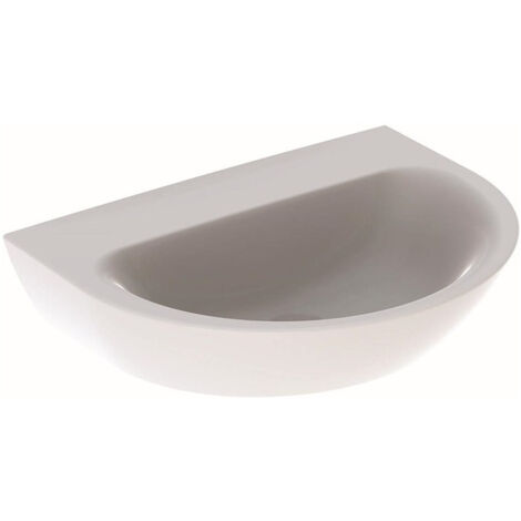 Lavabo Geberit RENOVA sans trou de robinetterie sans trop plein 650x500mm blanc