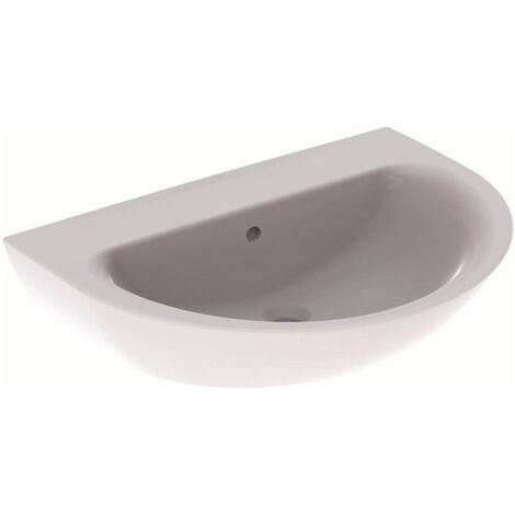 Lavabo Geberit RENOVA sans trou de robinetterieavec trop plein 700x520mm blanc KT