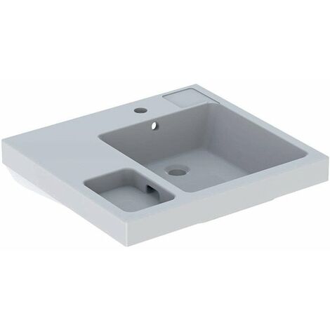 Lavabo Geberit Schule 600x550mm con foro rubinetto bianco KT