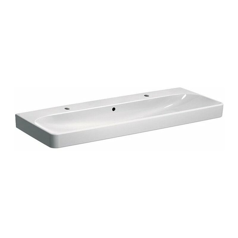 

Lavabo Smyle Squadroite 120x48cm 2 orificios para grifería. con rebosadero .. KeraTect